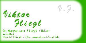 viktor fliegl business card